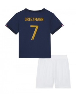 Billige Frankrike Antoine Griezmann #7 Hjemmedraktsett Barn VM 2022 Kortermet (+ Korte bukser)